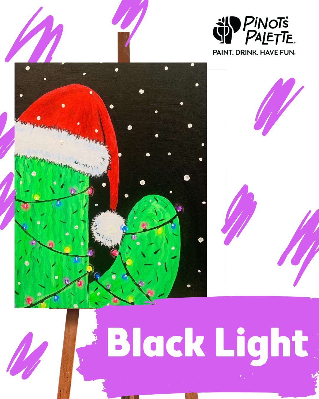 Black Light Christmas Cactus